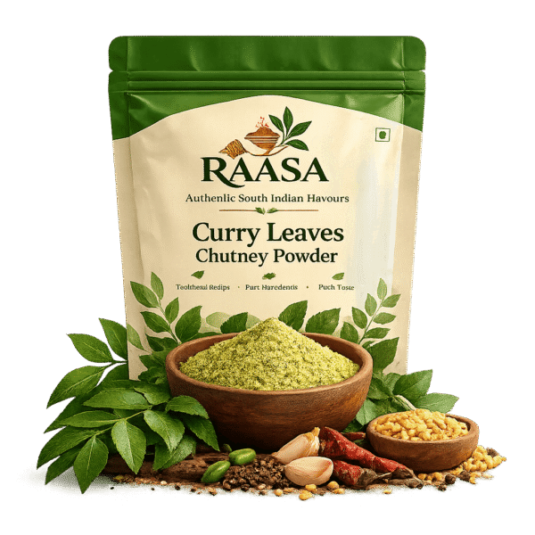 RAASA Curry Leaves Chutney Powder Display (1)